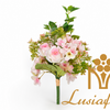 All White Mixed Artificial Flower Bouquet Rose Hydrangea Foliage Bound Bush For Wedding Table Centerpiece Bridal Backdrop Home Party Event Decor Wholesale