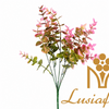 Artificial 5 Fork Mini Eucalyptus Leaf Bush 35cm Faux Green Eucalyptus Greenery Spray for Wedding Bouquet Filler Home Vase Decor Wholesale