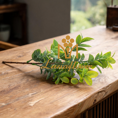 Artificial Round Leaf Eucalyptus Single Stem 38cm Faux Silver‑Green Eucalyptus Spray for Wedding Centerpiece Bridal Arch Home Vase Decor Wholesale