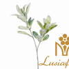 Artificial Flocked Lamb's Ear Leaf Stem 65cm Faux Silver Green Lamb Ear Foliage Spray for Wedding Bouquet Filler Home Vase Decor Wholesale