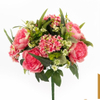 Artificial 17-Head Peony & Herbaceous Peony Cluster Bouquet 53cm Cream White with Mixed Foliage for Full Bush Wedding Centerpiece Large Vase Decor Wholesale
