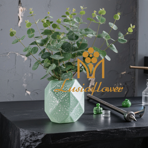 49cm Artificial Eucalyptus Leaf Bush Faux 4 Fork Eucalyptus Greenery Bouquet For Vase Arrangement Wedding Table Centerpiece Bridal Backdrop Home Party Event Decor Wholesale