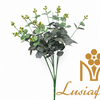 49cm Artificial Eucalyptus Leaf Bush Faux 4 Fork Eucalyptus Greenery Bouquet For Vase Arrangement Wedding Table Centerpiece Bridal Backdrop Home Party Event Decor Wholesale