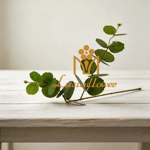Artificial 2 Fork Laser Cut Ginkgo Leaf Stem 78cm Faux Green Ginkgo Foliage Branch for Wedding Greenery Home Vase Decor Wholesale