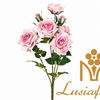 Artificial Rose Bouquet 5 Forks 65cm Faux Rose Flower Bush With Green Leaves for Wedding Centerpiece Bridal Arch Home Vase Decor Wholesale