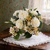 Artificial Ball Chrysanthemum Bouquet 15 Heads 57cm Mixed Faux Flower Bunch With Assorted Blooms & Green Foliage for Wedding Centerpiece Bridal Arch Home Vase Decor Wholesale