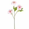 Artificial Hibiscus Flower Stem 64cm Faux White Hibiscus Spray With Green Leaves for Wedding Centerpiece Bridal Arch Home Vase Decor Wholesale