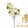 83cm White Artificial Clematis Single Stem Faux Flower Branch With Green Leaves For Vase Arrangement Wedding Table Centerpiece Bridal Backdrop Home Party Event Decor Wholesale