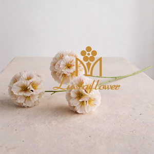 Artificial 3‑Head Globe Flower Single Stem 72cm Faux Windmill Fruit Spray With Green Stem for Wedding Centerpiece Bridal Arch Home Vase Decor Wholesale