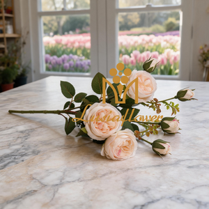 Artificial 6‑Head Austin Rose Single Stem 64cm Faux English Rose Spray With Green Leaves for Wedding Centerpiece Bridal Arch Home Vase Decor Wholesale