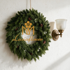 Artificial Cedar Wreath with Pine Cones & White Mini Flowers Green Evergreen Front Door Wreath Farmhouse Christmas Year Round Wall Decor Wholesale