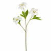 Artificial Hibiscus Flower Stem 64cm Faux White Hibiscus Spray With Green Leaves for Wedding Centerpiece Bridal Arch Home Vase Decor Wholesale