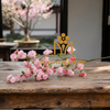 Artificial Single Stem Large Peach Blossom Branch 142cm Faux Light Pink Peach Flower Stem For Wedding Arch Home Floor Vase Decor Wholesale
