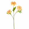 Artificial Hibiscus Flower Stem 64cm Faux White Hibiscus Spray With Green Leaves for Wedding Centerpiece Bridal Arch Home Vase Decor Wholesale