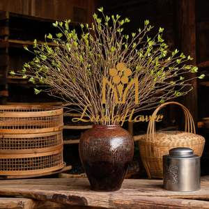 Artificial Dry Twig With Green Sprout Bud Faux Natural Branch Bendable Stem For Floor Vase Arrangement Home Hotel Window Wedding Event Decor Wholesale
