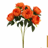 Artificial 9-Head New Peony Bouquet Bunch 57cm Cream White with Pale Yellow Center & Dark Green Foliage for Elegant Wedding Home Vase Decor Wholesale