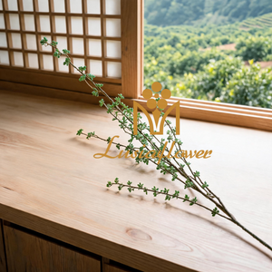 Artificial Acacia Bean Flower Single Stem 108cm Faux Orange Spray Blossom Branch With Tiny Blooms for Wedding Centerpiece Bridal Arch Home Vase Decor Wholesale