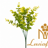 Artificial 5 Fork Mini Eucalyptus Leaf Bush 35cm Faux Green Eucalyptus Greenery Spray for Wedding Bouquet Filler Home Vase Decor Wholesale